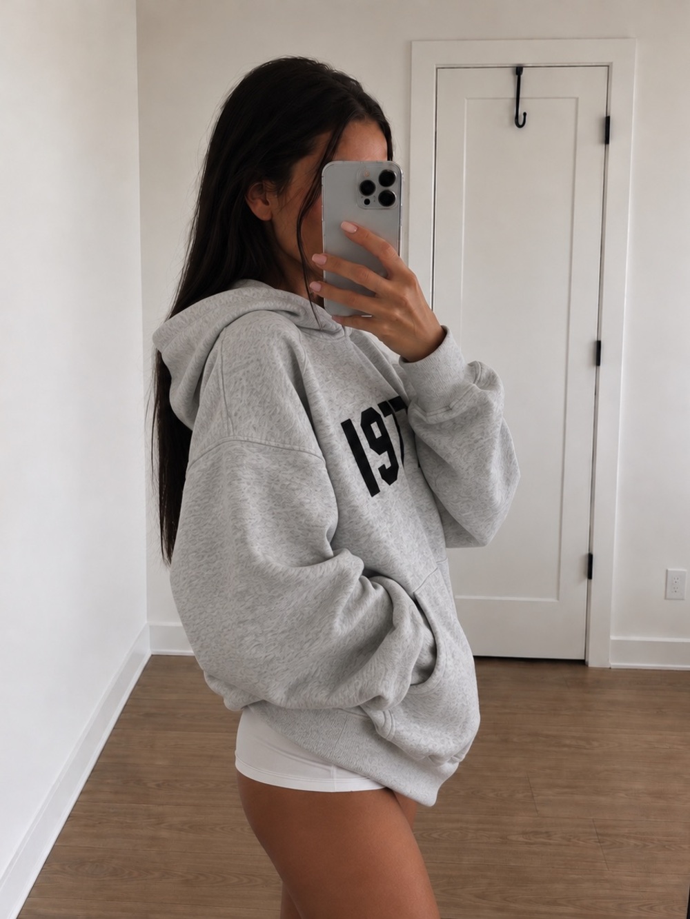 Fear of God Essentials 1977 Light Gray Hoodie - Picture 3 of 3